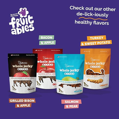 Fruitables Whole Jerky Bites, Healthy Dog Treats, Puppy Essentials, Jerky Dog Treats, Made in the USA, No Artificial Ingredients, Turkey & Sweet Potato Flavor, 5oz