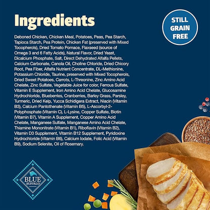 Blue Buffalo Freedom Grain-Free Small Breed Dry Dog Food, Supports High Energy Needs, Made in the USA with Natural Ingredients, Chicken & Potatoes, 11-lb Bag