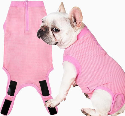 Recovery Suit for Dogs,Dog Cone Alternative Zipper Surgery Suit Female Spay,Soft Dog Surgery Suit for Anti Licking,Breathable Surgical Suit for Dogs Female Spay