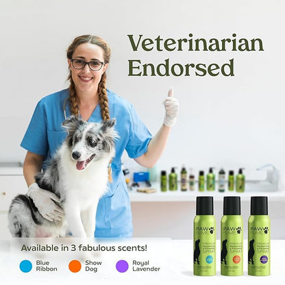 PAWFUME Dog Detangler Grooming Spray, Royal Lavender, 1-Pack – Keeps Pups Fresh All Day – Hypoallergenic, Alcohol-Free, Detangling & Moisturizing – Salon-Quality Dog Necessities for Coat & Fur Care