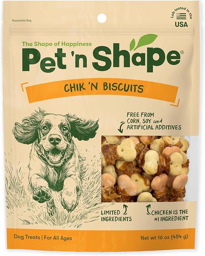 Pet 'n Shape Chik 'n Wrapped Biscuits – Jerky Dog Treats - 1 Pound
