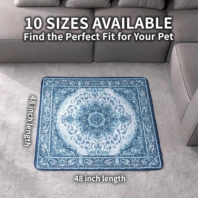 Washable Pee Pads for Dogs, Reusable Puppy Potty Training Pads, Ultra-Absorbent Thick Waterproof Leak-Proof Non-Slip Pads & Mat for Crate, Playpen, Floor, Whelping & Housebreaking , 2 Pack 48"x48"