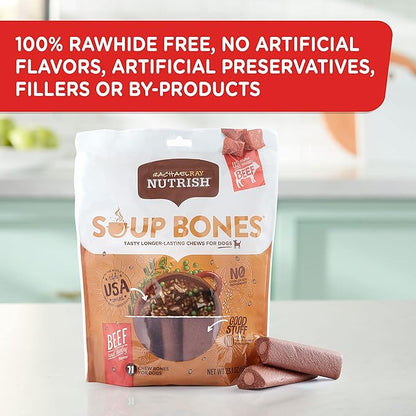 Nutrish Soup Bones Premium Dog Chews with Real Beef and Barley,6 Chews (Rachael Ray),(Pack of 2)
