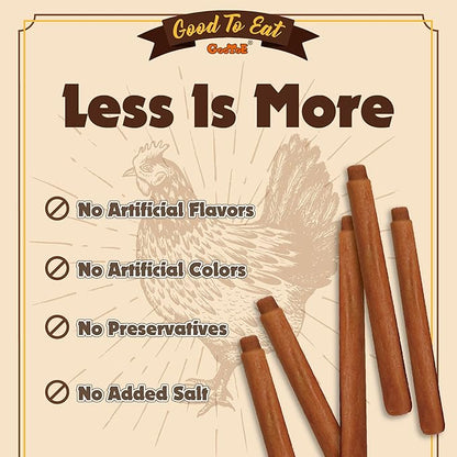 Gootoe Dog Treats, Chicken Jerky for Dogs - Premium Dog Training Treats; High-Protein, Gluten-Free, Hypoallergenic, Grain-Free, Chicken Dipped Sticks, 1.5 lb
