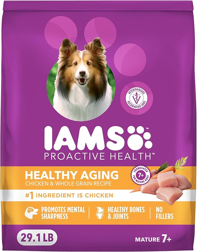 IAMS Proactive Health Dry Dog Food, Large Breed Mature Premium Adult Dog Food for Large Breeds, 29.1 lb. Bag