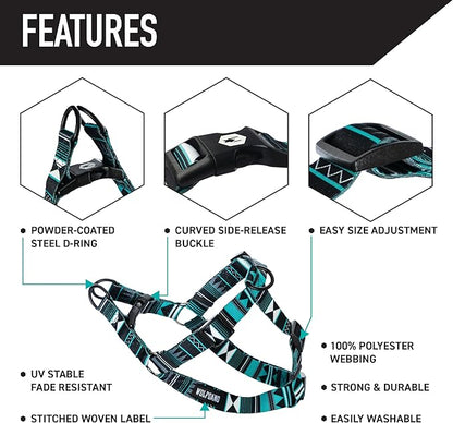Wolfgang Heavy Duty Adjustable Dog Harness, Pull-Tested for Walking & Training, WesternSky Print, Medium