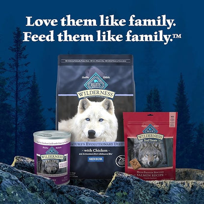 Blue Buffalo Wilderness High-Protein Natural Dry Food for Senior Dogs, Chicken Recipe, 28-lb Bag