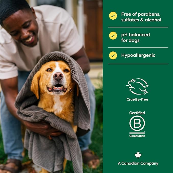 Earth Rated Hypoallergenic 3-in-1 Soothing Dog Shampoo & Conditioner for Dogs & Puppies, Deodorizing, 98.5% Natural Origin Ingredients, 16 oz