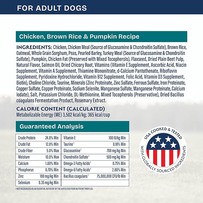 Natural Balance Health Protection Dry Dog Food – Whole Body Health, Easy on Digestion Dog Food Made with Chicken, Brown Rice & Pumpkin for Dogs - 4lbs.