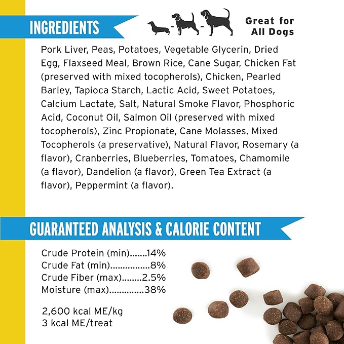 Pet Botanics 20 oz. Pouch Training Reward Soft & Chewy, Chicken Flavor, with 500 Treats Per Bag, The Choice of Top Trainers