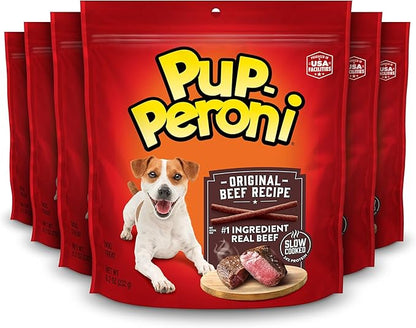 Pup-Peroni Original Beef Recipe Dog Treats, 8.2 Oz. Bag, (Pack of 6)