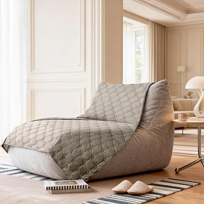 gogobunny 100% Double Sided Waterproof Dog Blanket Soft Pet Bed Cover Reversible Protect Furniture Couch Sofa Car for Puppy Large Dog Cat (Dark Stone/Light Stone, 82x102 Inch (Pack of 1))