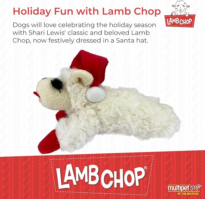 Multipet Toy Dog Lamb Chop Santa, 1 ea