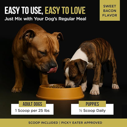 Dog Weight Gainer 30 Servings- Weight Gain Supplements for Dogs - Canine and Dog Muscle Builder - Made in The USA