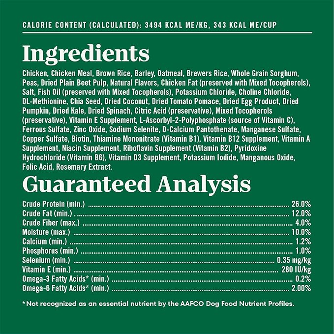 Nutro Natural Choice Senior Dog Food Dry Recipe, Chicken and Brown Rice Recipe, Dry Dog Food, 30 lb. Bag