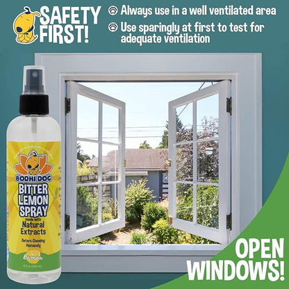Bodhi Dog Bitter Lemon Spray - Anti-Chew Spray for Dogs, Cats, Puppies, & Kittens- Training Aid for Chewing - Safe & Non Toxic - Ideal for Pet Behavioral Training - Made in USA (8 Fl Oz)