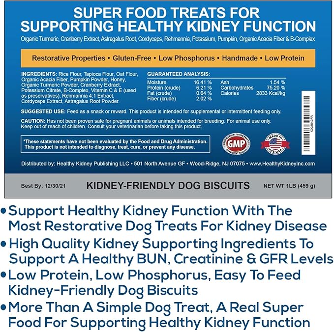Kidney Restore Bacon Flavor Dog Treats: Low Protein Treats for Dogs, Kidney Function for Dogs, Renal Friendly Low Protein