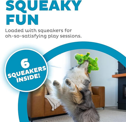 Outward Hound Squeaker Matz Plush Gator Dog Toy, Small