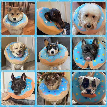 BINGPET Protective Dog Cone Collar,Soft Recovery Pet Cone for Dogs Cats,Washable Protective Recovery Collar for Large Medium Small Dogs,Inflatable Dog Cone