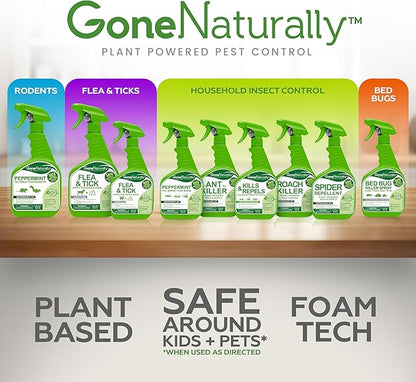 Flea and Tick Spray for Dogs & Home– Natural Flea and Tick Prevention for Dogs– Bed Bug Spray & Multi-Insect Killer– Scentless Plant-Based Formula Kills on Contact (32 oz)