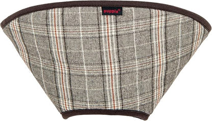 Puppia Dandy Cone Collar for Dogs After Surgery Fashionable Comfortable Pet Recovery Collar Elizabethan Dog Collar, Brown, Small