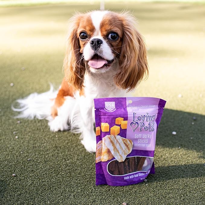 Loving Pets Soft Jerky Dog Treats – Real USA-Sourced Meat Dog Snacks for Training, Puppies & Everyday Reward – Soft, Chewy Dog Treats for Small, Medium & Large Dogs – Wheat & Corn Free