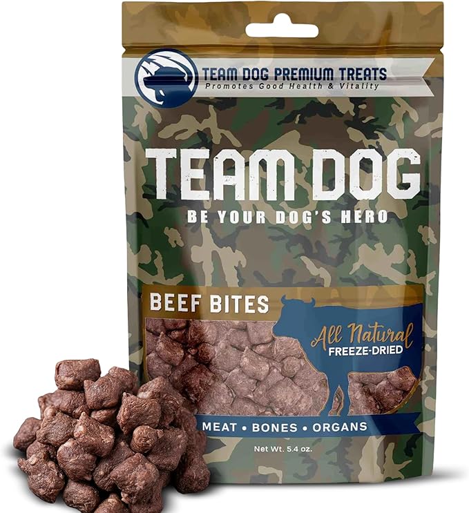 Team Dog Beef Heart, Lung & Liver Dog Treats, 5.4 Oz, Gluten-Free, Grain-Free Training Treats