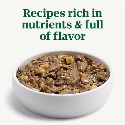 Nutro Adult Wet Dog Food, Natural Grain Free Dog Food Wet Cuts in Gravy Simmered Beef & Potato Stew Recipe, 3.5 oz. Trays (Pack of 24)