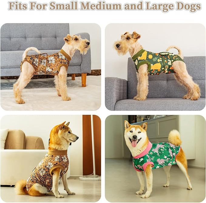 Recovery Suit for Dogs After Surgery,Female Male Dog Onesie for Spay Neuter,Substitute E-Collar & Cone,Anti-Licking Breathable Onesie for Small Medium Large Dogs