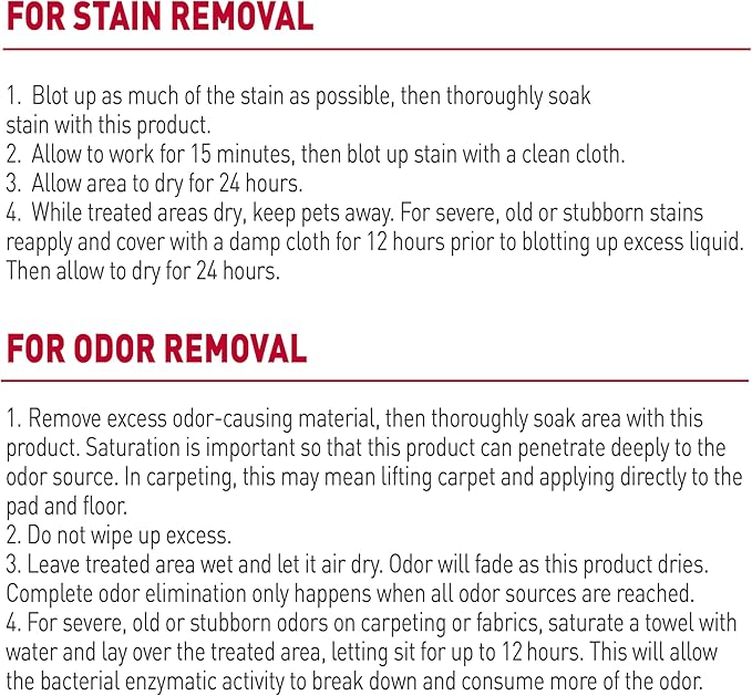 Nature’s Miracle Stain and Odor Remover Dog, 32 Ounces, Everyday Mess Enzymatic Odor Control Formula