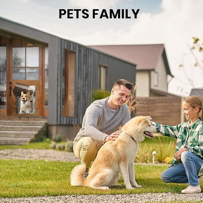 Cat Door, All Aluminum Small Dog Doggy Doggie Door for Install in Interior Exterior Doors or Wall, Heavy Duty Pet Door, 2 Magnetic Flaps, Energy Efficient, Closing Panel for Pets Up to 22Lb