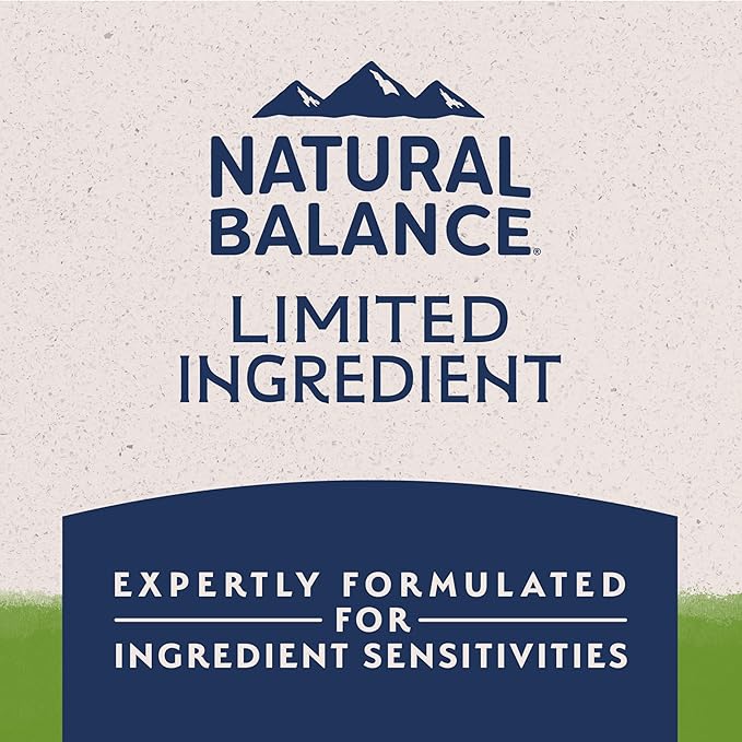 Natural Balance Limited Ingredient Adult Dry Dog Food with Vegan Plant Based Protein and Healthy Grains, Vegetarian Recipe, 12 Pound (Pack of 1)