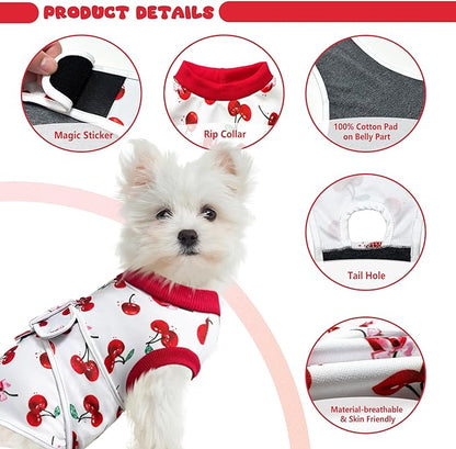 Dog Surgery Recovery Suit, Abdominal Surgical Suit for Male Female Dog Post Spay Neuter, Breathable Pet Onesie E-Collar & Cone Alternative, Surgery Shirt to Prevent Licking, X-Large