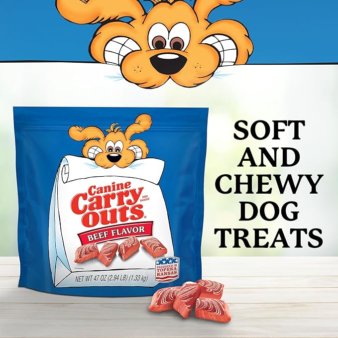 Canine Carry Outs Dog Treats, Beef Flavor, 47 Ounce (Pack of 2)