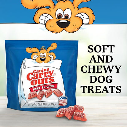 Canine Carry Outs Dog Treats, Beef Flavor, 47 Ounce (Pack of 2)
