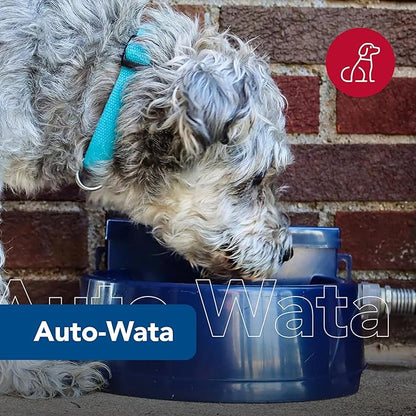 Coastal Pet Bergan Auto-Wata - Outdoor Dog & Cat Water Dispenser - Automatic Water Bowl for Pets - Made from Durable, BPA-Free Plastic - Self-Watering Cat & Dog Bowl - Navy, 48 Ounces