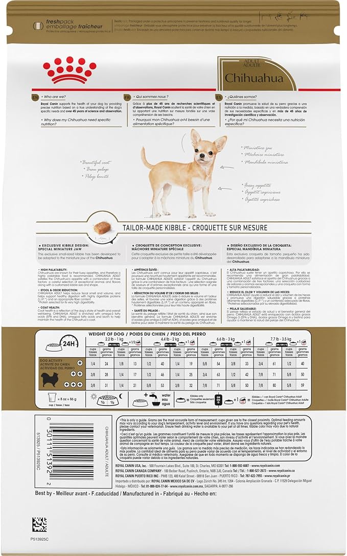 Royal Canin Chihuahua Adult Breed Specific Dry Dog Food, 10 Pounds. Bag