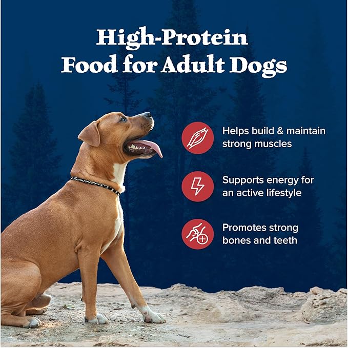 Blue Buffalo Wilderness Rocky Mountain Recipe High-Protein Adult Dry Dog Food Wholesome Red Meat, 4.5 lb Bag