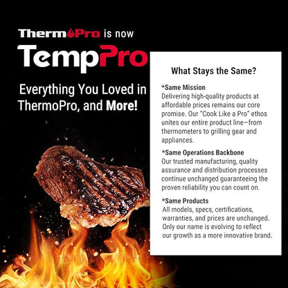 ThermoPro Digital Meat Thermometer with Temperature Indicator, Instant Read Food Thermometer with Probe and Backlight for Oil Deep Fry Smoker BBQ Grill Kitchen Candy