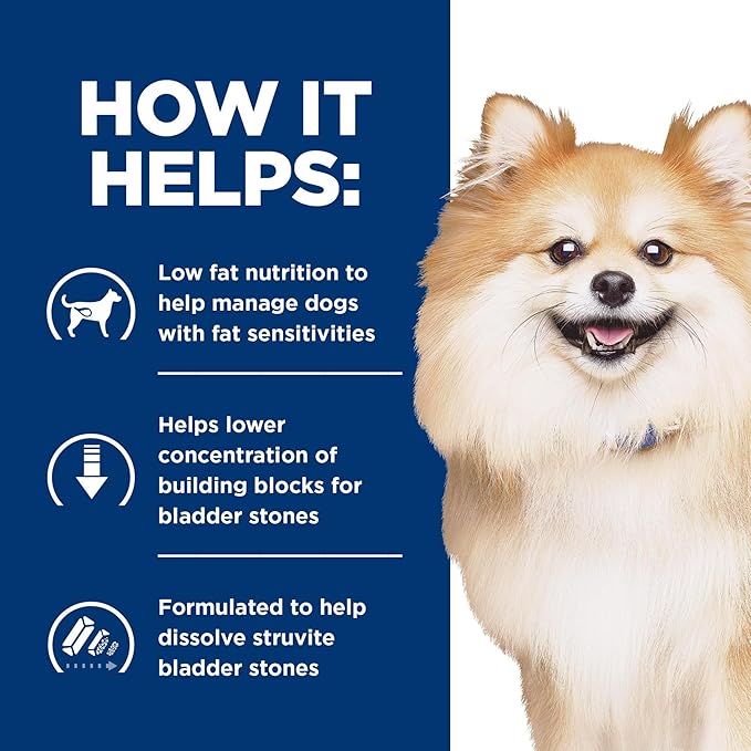 Hill's Prescription Diet c/d Multicare Low Fat Urinary Care Dry Dog Food, Chicken, 8.5 lb. Bag