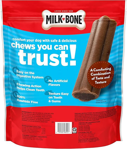 Milk-Bone Comfort Chews, Dog Chews with Unique Chewy Texture and Real Beef, 40.8 Oz. Bag (16 Chews)
