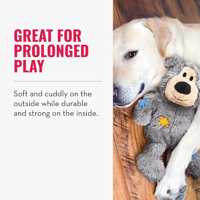 KONG Wild Knots Bears - Durable Dog Toys with Internal Knotted Ropes and Minimal Stuffing for Less Mess (Assorted Colors) (Medium/Large)