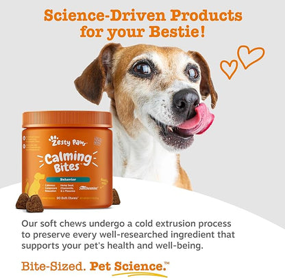 Zesty Paws Calming Chews for Dogs Composure & Relaxation for Everyday Stress & Separation Peanut Butter 90 Count