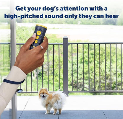 PetSafe Collarless Trainer – Ultrasonic Bark Deterrent – Handheld Anti Bark Device – High-pitched Sound, Flashing Light and Variable Tone – Rechargeable Battery – Flashlight – Wrist Strap
