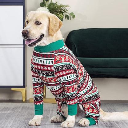 Christmas Dog Recovery Suit for Dogs After Surgery Anti Shedding Suit,Large Dog Bodysuit After Surgery Wear,for Female Male Abdominal Wounds Spay or Skin Diseases