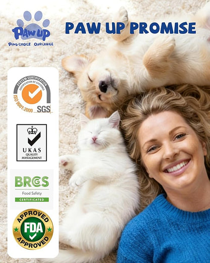 PAWUP Cod Skin Strips Dog Treats, Natural Fish Skin Chews, Omega-3 Rich for Skin & Coat Health, Single Ingredient Dog Snacks for Small & Medium Dogs, 16 oz