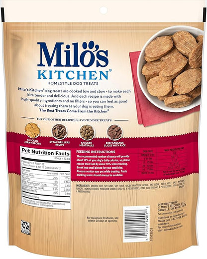 Milo’s Kitchen Chicken & Apple Sausage Slices Dog Treats, 18 Oz. Bag
