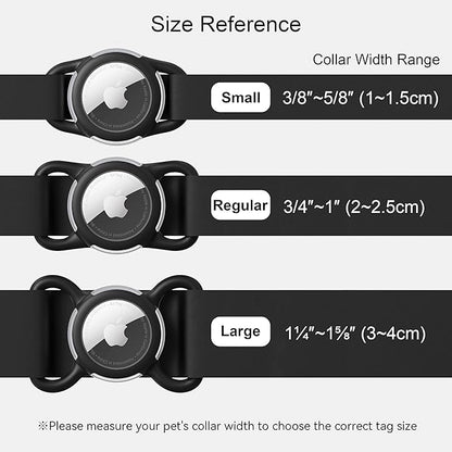 Waterproof Airtag Holder for Dog Collar, Soft Full-Body Protective Airtag Holder for Dog & Cat Collars, Ultra-Durable, Easy Installation, Lightweight Clear Airtag Case (Pink, Large)