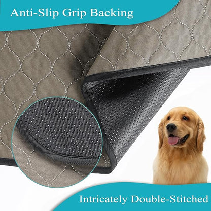 Bunlitent Washable Pee Pads for Dogs 82" x 102", Extra Large Reusable Puppy Pads, Dog Training Pads with Quick Dry, Anti-Slip Dog Pee Pads, Whelping Pads, Puppy Pad, 1 Pack, Brown
