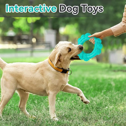 Indestructible Dog Chews - Super Duty Chew Toys for Aggressive Dogs, Puppy Teething Relief & Interactive Play